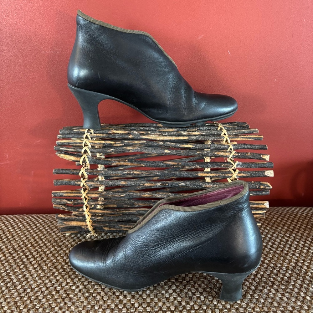 👛 (ANY 2/$50) CAMPER Lulu Leather Rubber Sole 2.5" Kitten Rubber Heel Booties